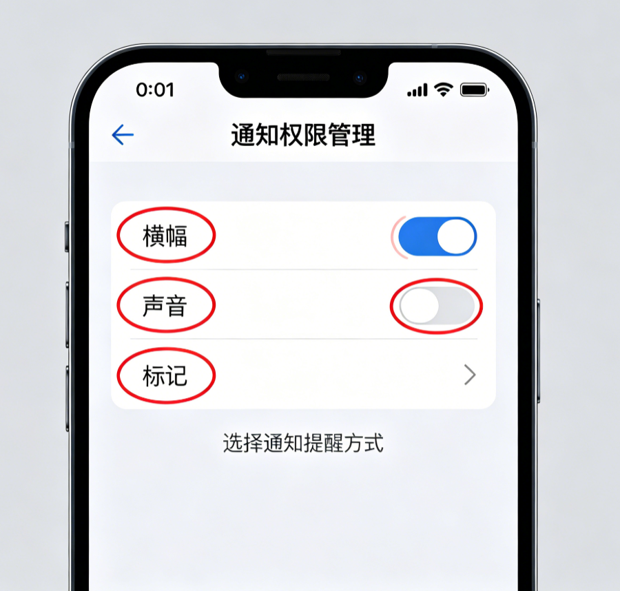 iPhone通知中心设置界面截图 苹果派