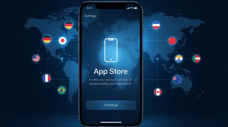 外国Apple ID_AppStore账户设置与世界地图界面_苹果派