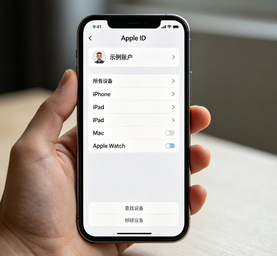 Apple ID 所有设备查看入口 - 苹果派