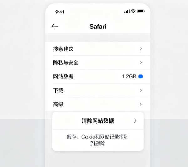 苹果清理隐藏缓存 Safari 操作苹果派