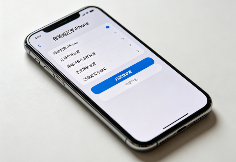iPhone 还原设置清理深层缓存 - 苹果派