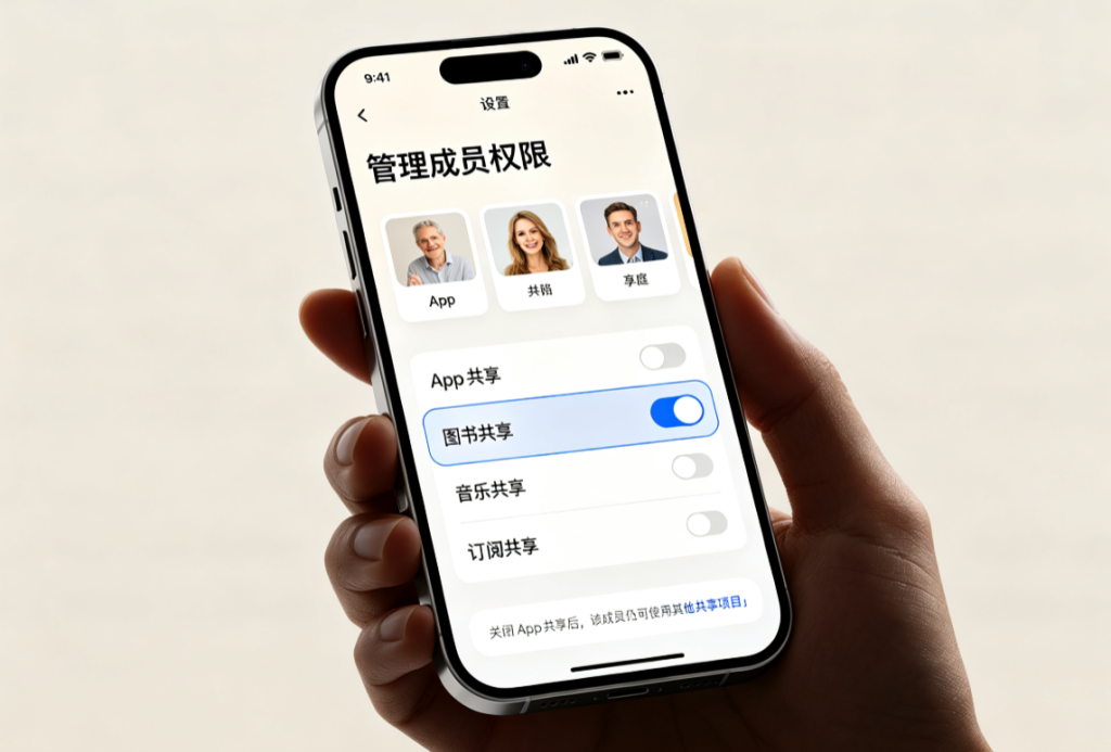家庭共享单项权限临时关闭 - 苹果派