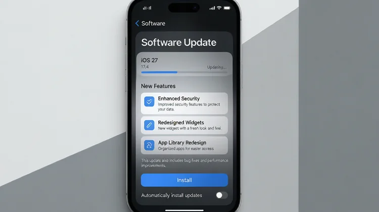 iOS 27正式版 iPhone展示iOS 27系统更新界面 苹果派