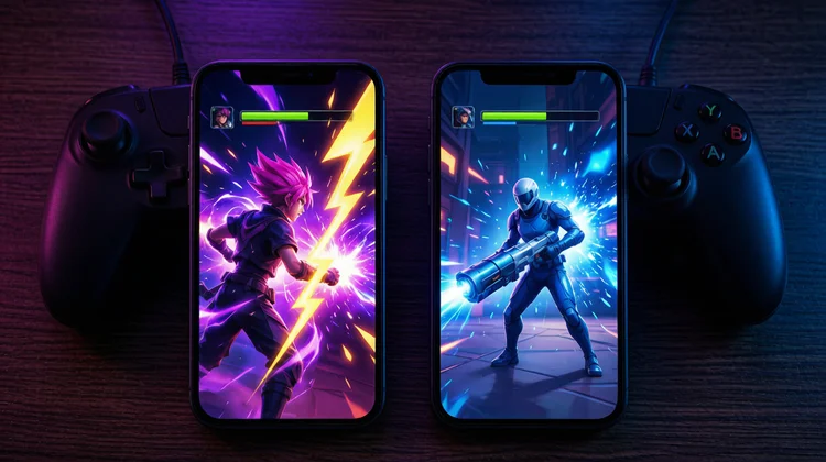 iOS联机游戏 两台iPhone展示多人在线对战游戏画面 苹果派