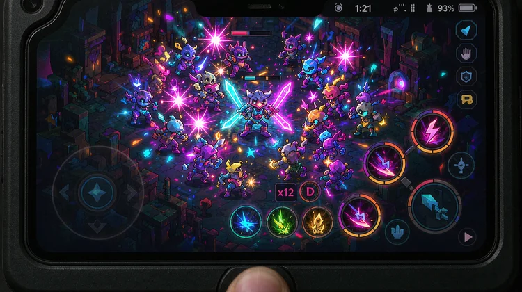iOS Roguelike游戏 俯视战斗肉鸽手游界面 苹果派