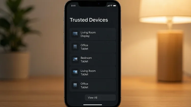 苹果ID安全设置 iPhone可信设备列表界面截图 苹果派