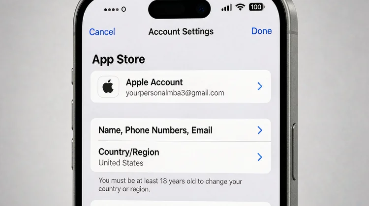 海外苹果ID App Store地区设置界面 苹果派