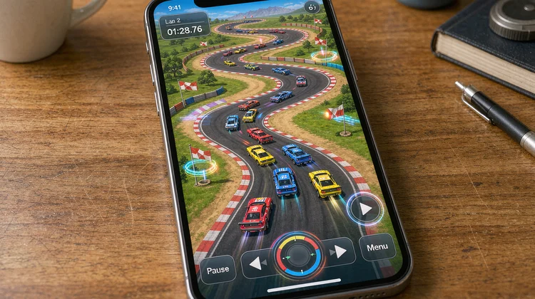 iOS赛车游戏 iPhone横版竞速玩法 苹果派