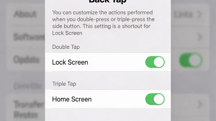 iPhone 辅助功能轻点背面设置 - 苹果派