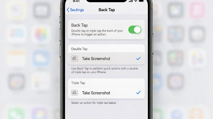 iPhone 轻点背面指定截屏动作 - 苹果派