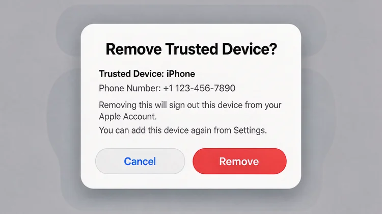 Apple ID 移除设备确认 - 苹果派