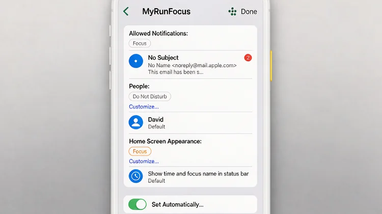 iPhone专注模式自定义设置界面 苹果派
