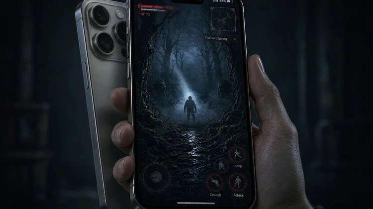iOS恐怖游戏 iPhone暗黑森林手游画面 苹果派
