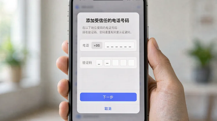 Apple ID 更改受信任号码 验证界面 苹果派