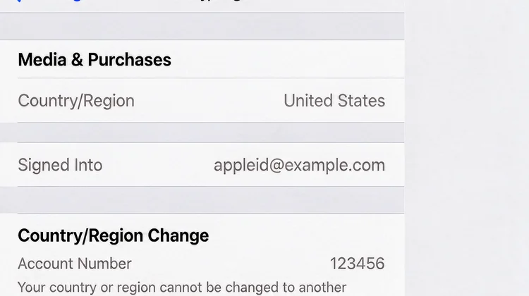 iPhone设置Apple ID国家与地区切换界面 苹果派