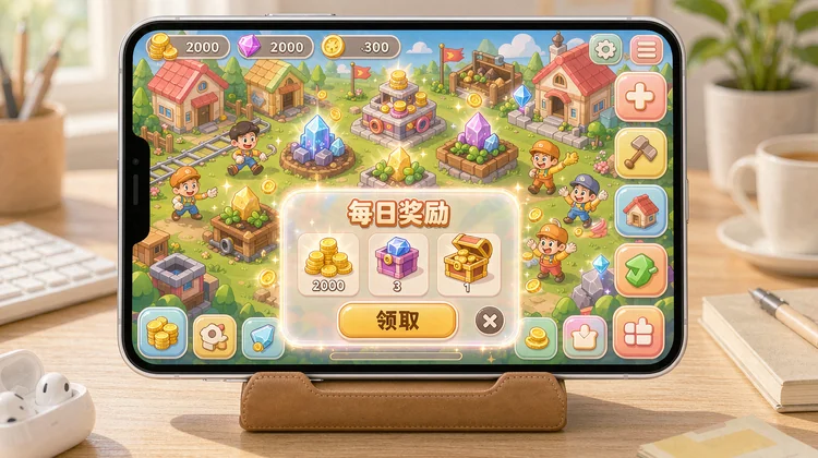 iOS 放置游戏 挂机玩法画面 iPhone 苹果派